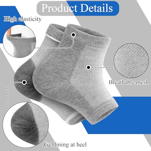 Moisturizing Toeless Socks for Dry Cracked Heels - 3 Pairs