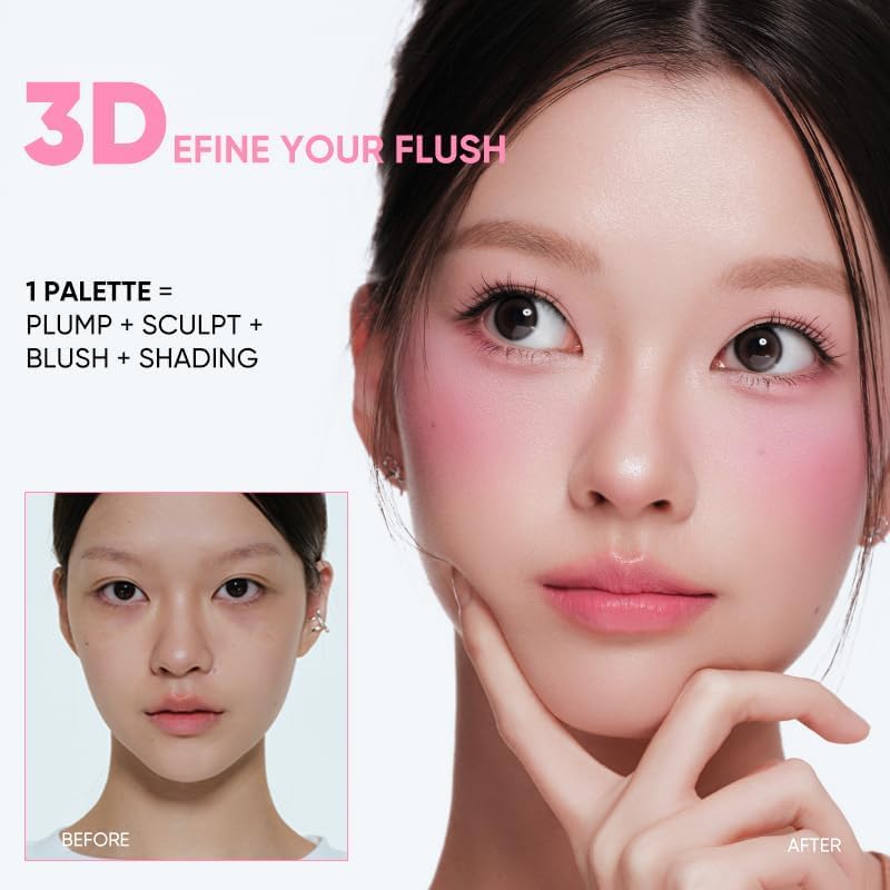 JUDYDOLL 4-in-1 Blush & Highlighter Palette - 101 Bare Essential