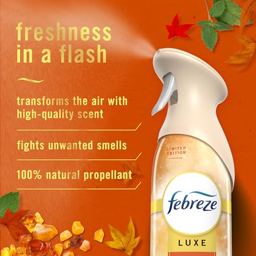 Febreze Air Freshener Spray, Crisp Fall Breeze, Cuddle Weather, 8.1 oz - 3 Pack