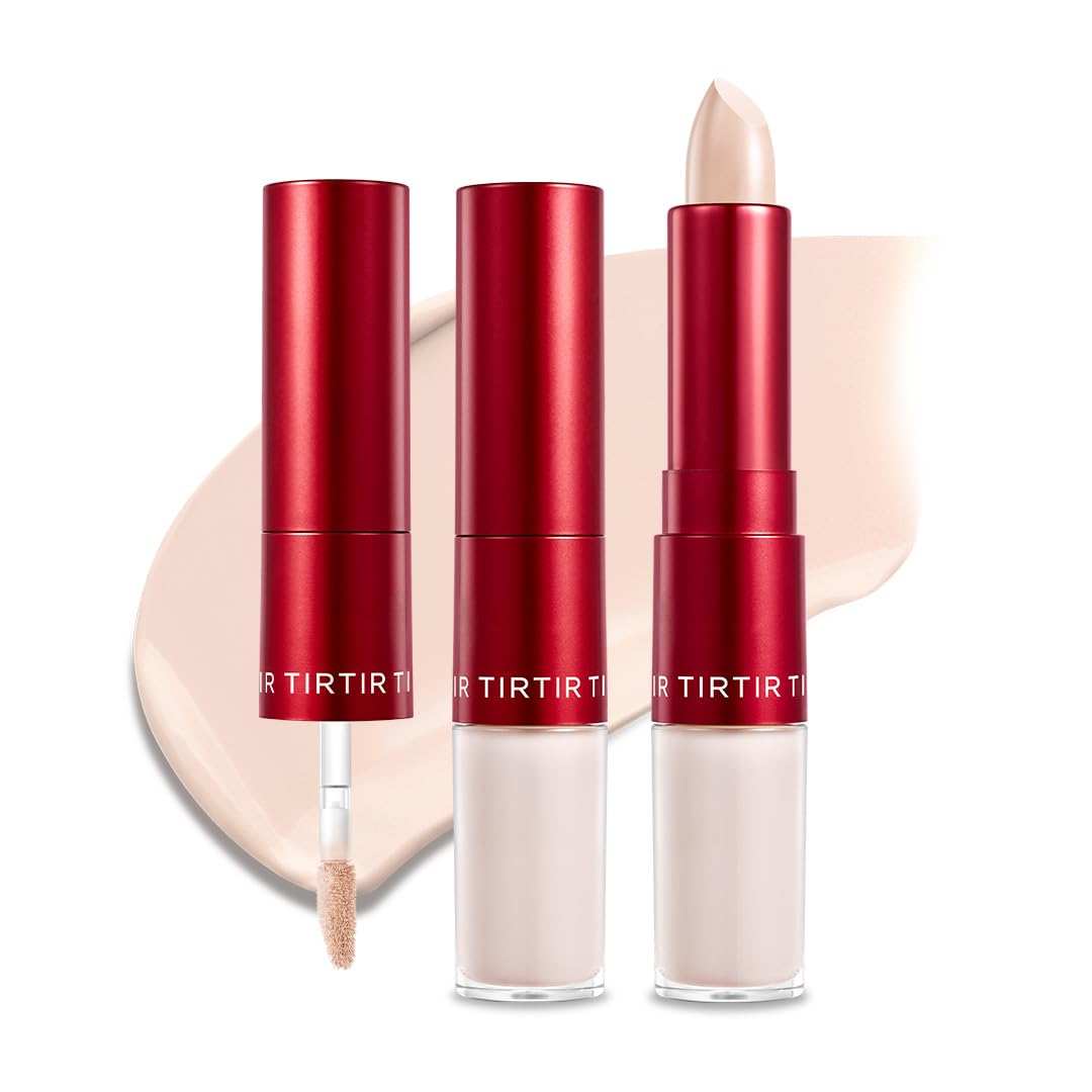 TIRTIR Glide&Hide Blurring Concealer - Creamy Dual Formula for Dark Circles & Wrinkles | #1N, 0.28 Oz