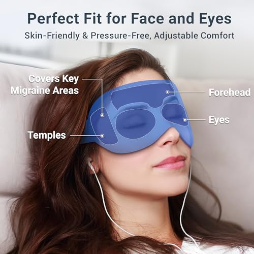Facemoon Reusable Cold Eye Mask for Puffy Eyes Dark Circles Headache Relief Black Purple