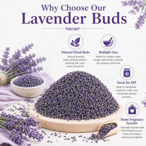 9.5oz Dried Lavender Flowers for Sachets, Crafts & Potpourri