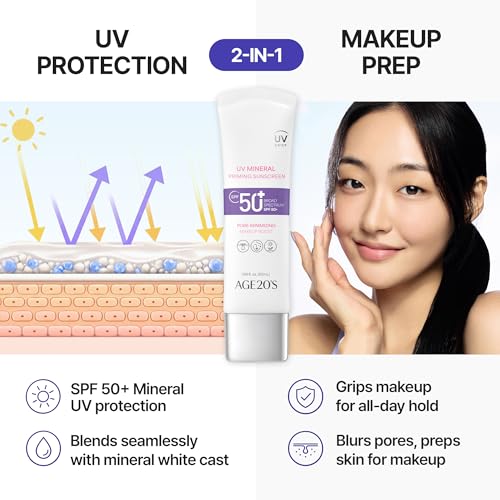 AGE20'S Mineral Sunscreen SPF 50+ Priming Moisturizer 1.69 fl oz