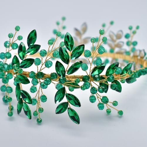 WONRLUA Handcrafted Rhinestone Bridal Headband - Elegant Wedding Headpiece