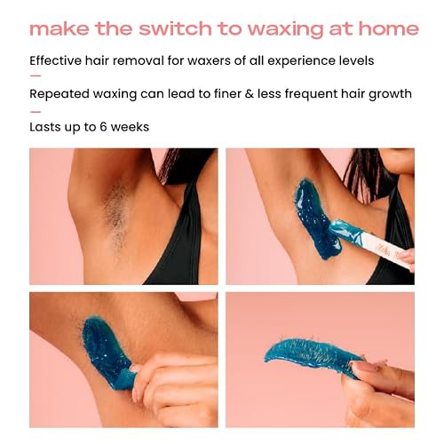 KoluaWax Premium Waxing Kit for Women - Beginner Friendly - Complete Wax Kit that includes 14oz of Wax Beads, Applicator, Pre and Post Care, Suitable for Sensitive Skin (Blush) - Mothers Day Gifts