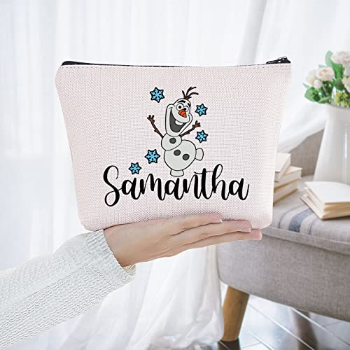 Samantha Snowman Makeup Bag - Winter Cosmetic Pouch for Gifts