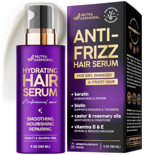 Hydrating Hair Serum for Dry & Frizzy Hair - Leave-In, 5 oz (Pack of 1)
