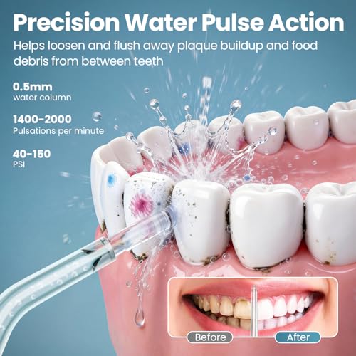 Onlyone Black Water Flosser with Adjustable Pressure for Oral Care