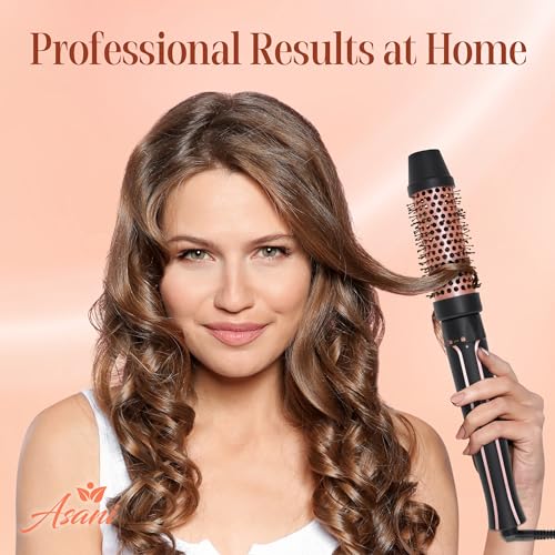 Asani 1.5-Inch Heated Curling Brush for Hair Waves & Volume