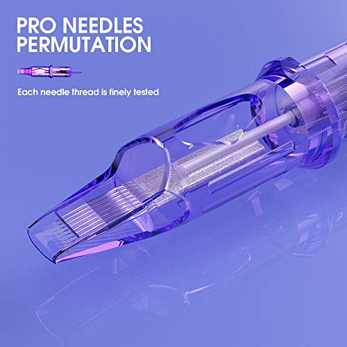 Mast Pro Tattoo Cartridges - 20 Disposable Needles, Mixed Sizes 1205RL & 1205RS