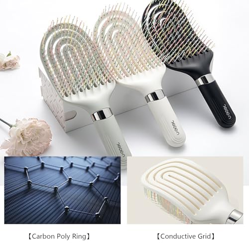 ZestKiidek Anti-Static Detangler Hair Brush, Flexible Scalp Massage Comb