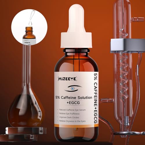 MIZEEYE Caffeine Eye Serum 5% + EGCG for Dark Circles & Puffiness, 30ML, Pack of 2