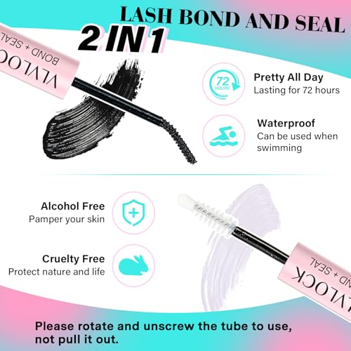 VLVLOCK 80D Thick Lash Clusters Kit - 10-18mm 3D Volume Extensions