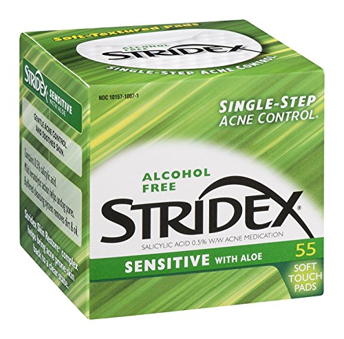 Stridex Sensitive Acne Pads with Aloe | Alcohol-Free, Gentle Skincare