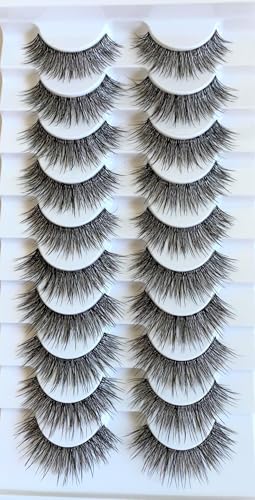 Starbesign Faux Mink Eyelash 10 Pairs – Natural & Dramatic Styles for Everyday Wear