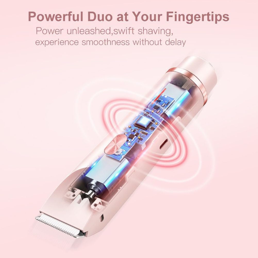 Dermave Bikini Shaver,2025 New 2 in 1 Wet and Dry Dermavel Trimmer 2.0,Ipx7 Waterproof Double Head Bikini Women's Iui Beauty Shaver(Purple)
