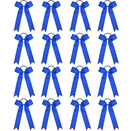 OAOLEER 16pc Cheerleading Hair Bows - Long Tail Grosgrain Ribbon for Girls