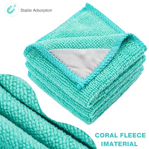 Gersoniel 8-Pack Magnetic Dry Erase Cloths - Mint Green 6x6 Inch
