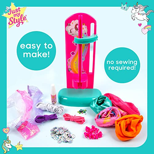 Just My Style Multicolor DIY Scrunchie Maker Kit with Gems & Fabric Strips