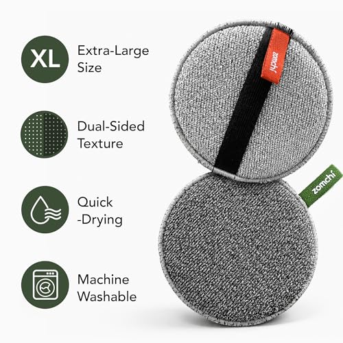 ZOMCHI Large Dual-Texture Exfoliating Body Scrubber - 2 Pack