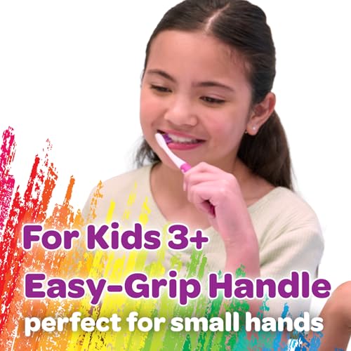 GUM Crayola Pip-Squeaks Kids Toothbrush Set, 4 Pack - Ultra-Soft