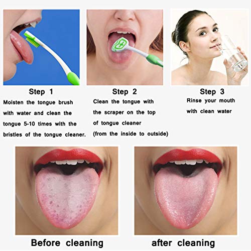 Tongue Cleaner Brush Set - 3 Pack for Fresh Breath & Oral Health