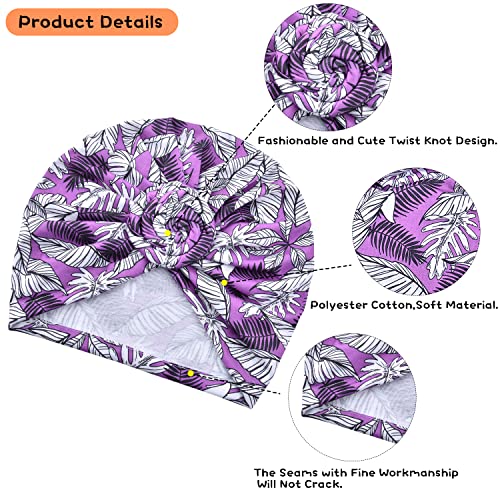 Women's Pre-Tied Cotton Turban Beanie - Twist Knot Head Wrap