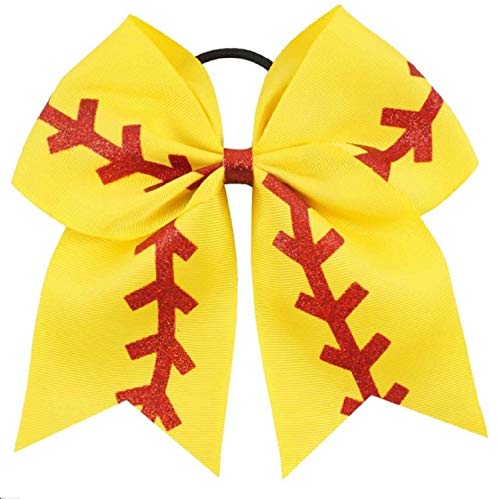 Kenz Laurenz Softball Hair Bow for Girls Cheerleading Team Accessories