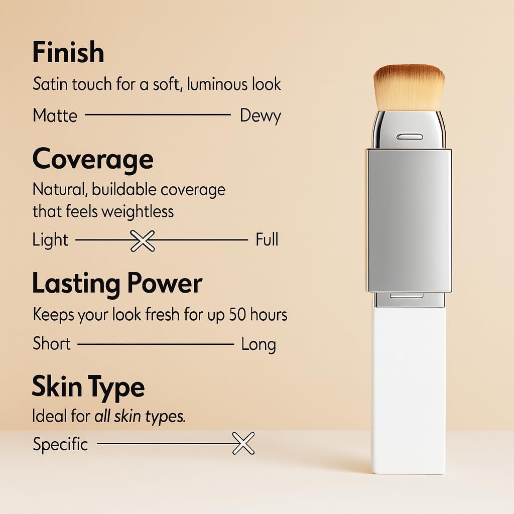 Korean Color Changing Foundation Stick - Blanc Cover Cream with Volufiline & Collagen | Dewy Finish, White