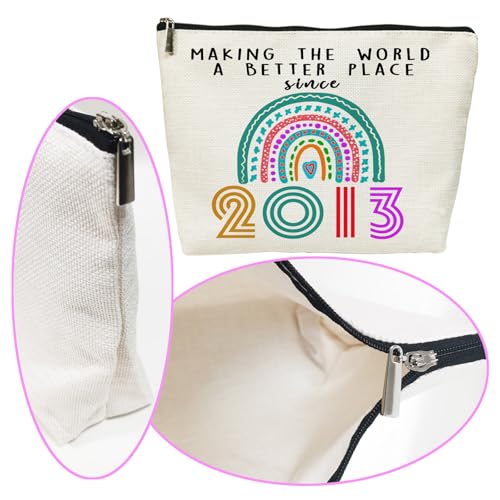 13th Birthday Gift Cosmetic Bag - 2013 Born Makeup Travel Organizer