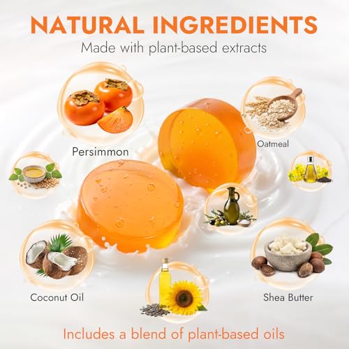 Persimmon Soap Bar for Body Odor Control | Deodorant Hand & Body Soap