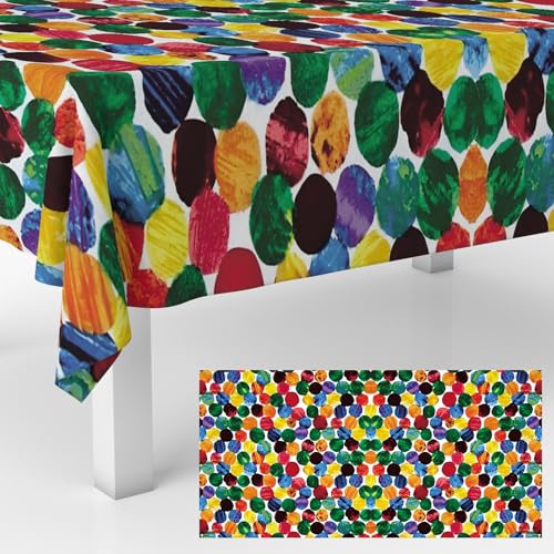 Colorful Candy Style Tablecloth - 53x108 Inch for Birthday Parties