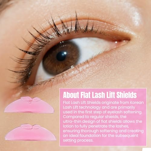 Libeauty Pink Peach Step 1 Flat Lash Lift Pads for Eyelash Perming – S/M Reusable Shields