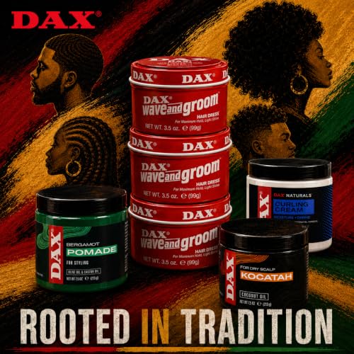 DAX Wave & Groom Superior Hold Hair Pomade 2 Pack - 3.5 oz Each