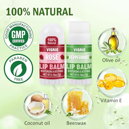 20-Pack Mini Lip Balm with 10 Flavors - Moisturizing Care