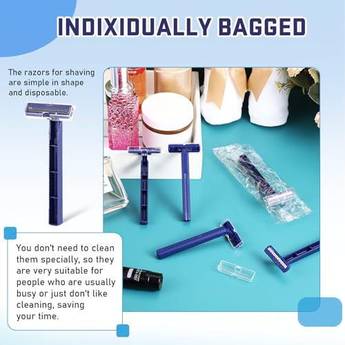 Chumia Disposable Razors for Men - Bulk Twin Blade, 50 Pack