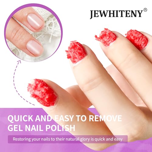 JEWHITENY Gel Nail Polish Remover - Fast & Easy 2x10ml Bottles for Home & Salon