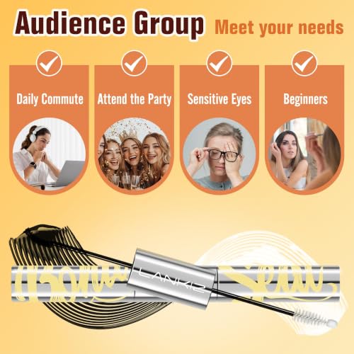 LANKIZ Sensitive Lash Cluster Glue - Variation 01, 72H Waterproof Hold, Latex-Free & Hypoallergenic Lash Bond & Seal