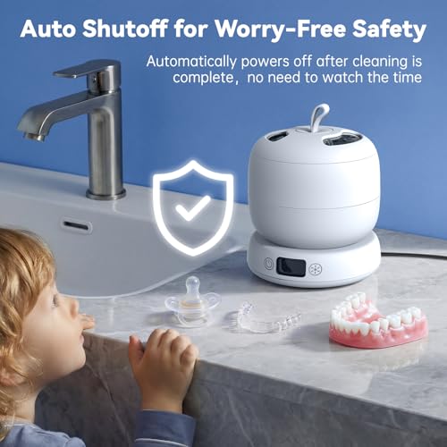Doporro Ultrasonic Retainer Cleaner - 42kHz Deep Clean for Dentures & Aligners