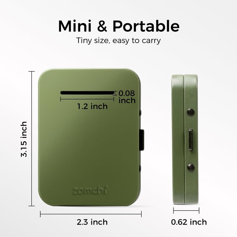 ZOMCHI Razor Blade Bank for Used Double Edge Safety Razor Blades, Compact Disposal Container for Safe Storage and Travel (Olive Green)
