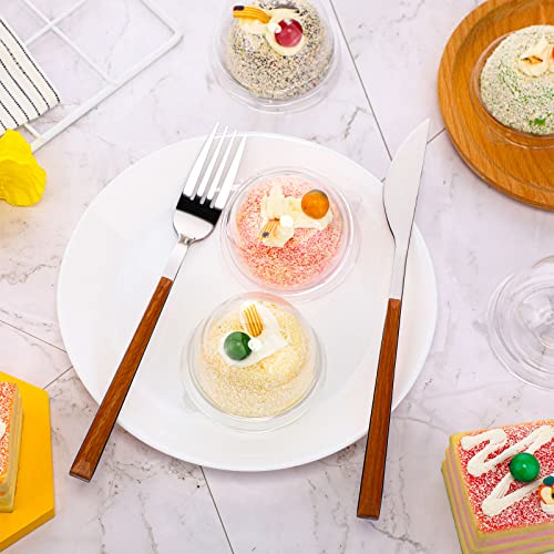 Patelai 50 Pcs Mini Cupcake Containers with Dome Lids