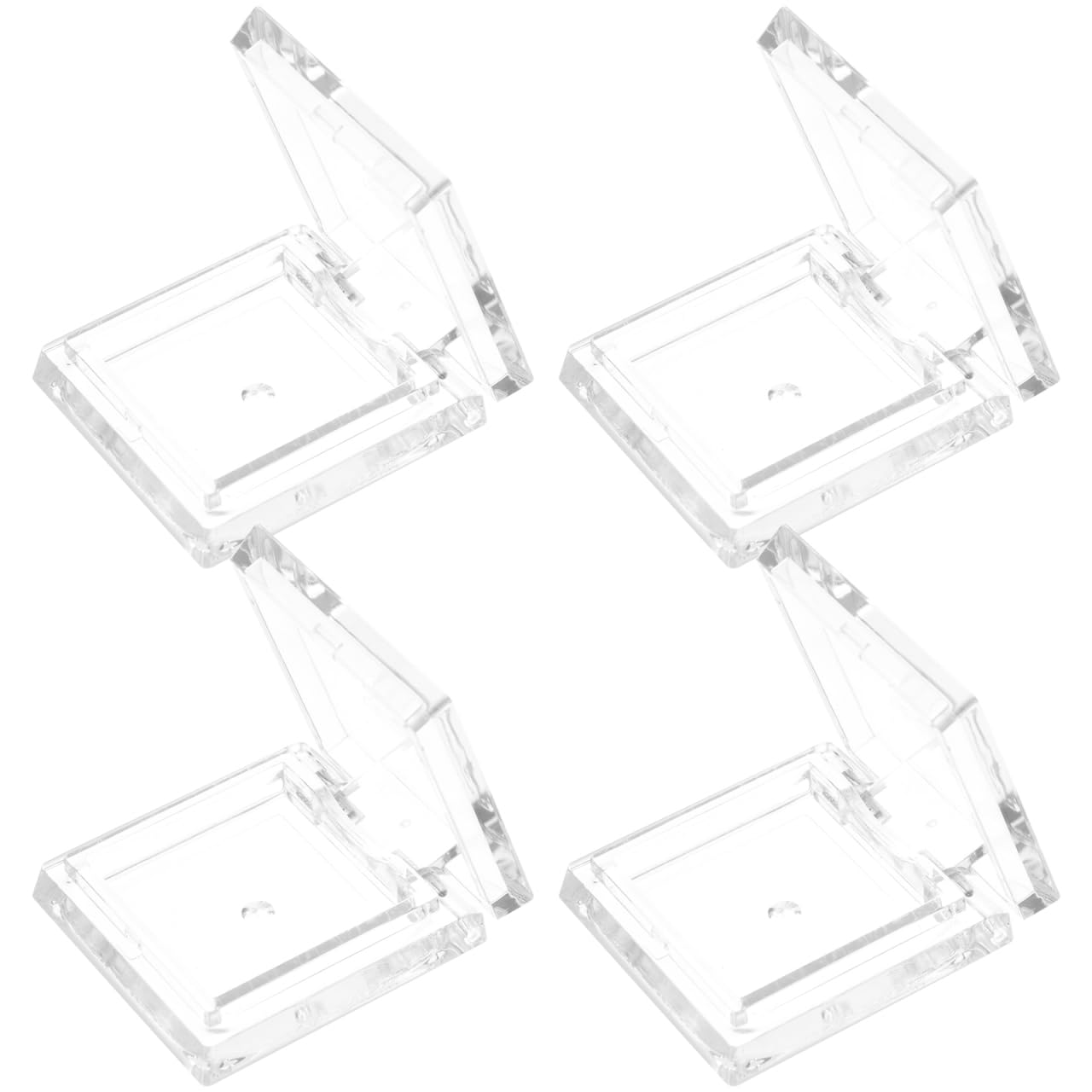 DOITOOL 4Pcs Empty Eyeshadow Pans Square Cosmetic Palettes Refillable Makeup Containers Portable for Travel Lip Balm Blush Highlighter Storage