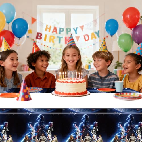 Star Wars Disposable Tablecloths - 2 Pack 70"x42" for Kids' Parties