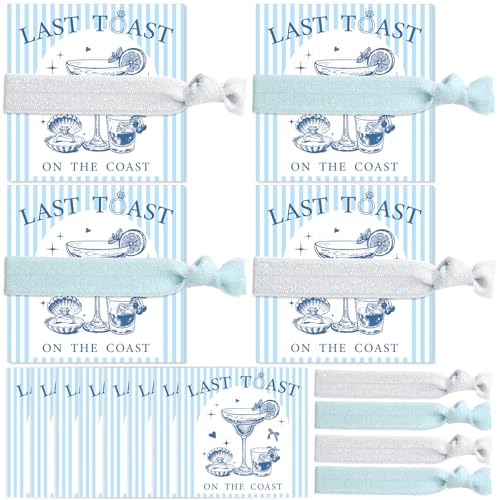 20 Pcs Bachelorette Party Favors - Blue Hair Ties with Cards
