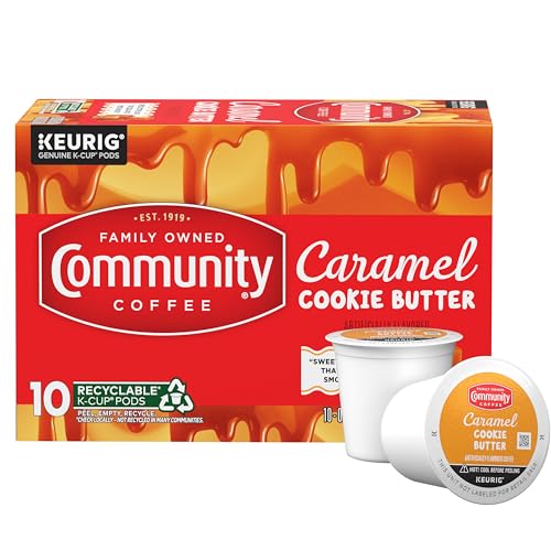 Community Coffee Caramel Cookie Butter Flavored K-Cup Pods, 10 Count