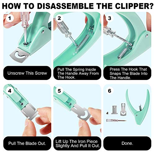 GA&EN Green Adjustable Acrylic Nail Clippers Set - Sharp & Ergonomic
