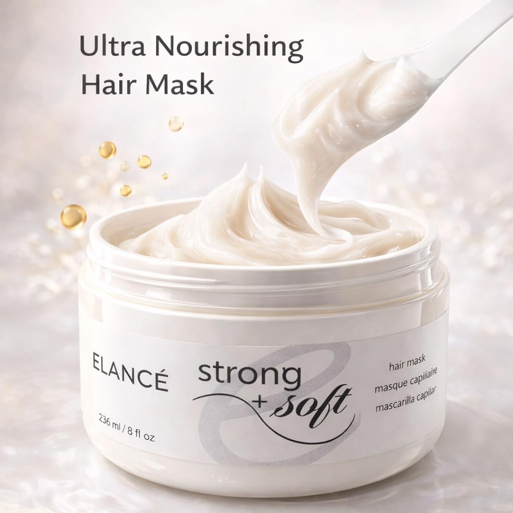 Repairing Hair Mask with Argan Oil & Mango Butter - Deep Repair for Dry, Damaged Hair | 8 oz
