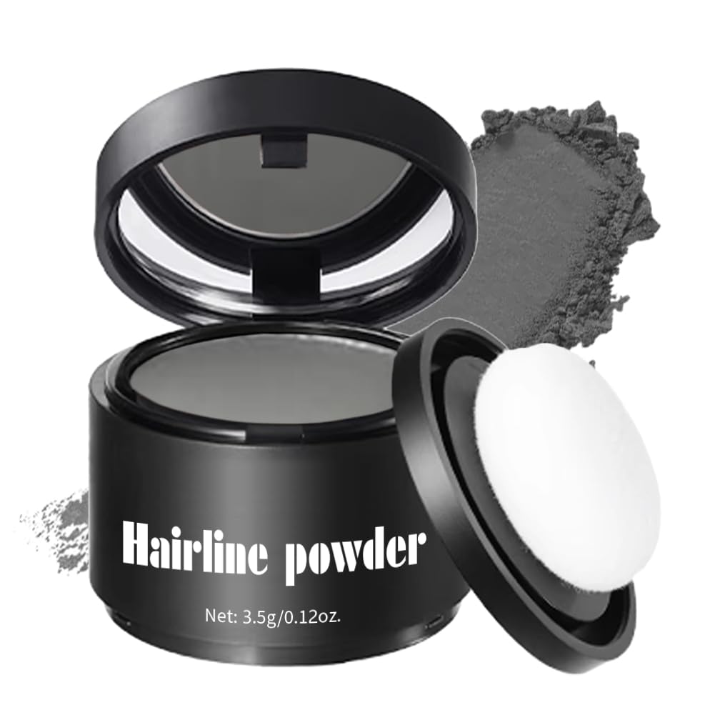 Invisible Hairline Powder - Undetectable Coverage for Bald Spots & Thinning Edges | Waterproof, Natural Matte Finish