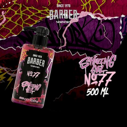Barber Marmara No.77 Transparent Shaving Gel, 16.91 fl oz - Non-Foaming