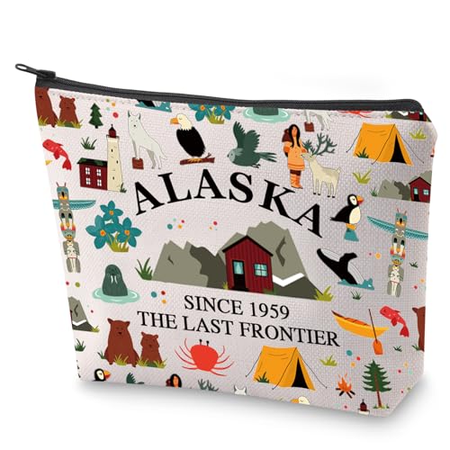 Alaska Themed Cosmetic Bag - Last Frontier Travel Makeup Organizer